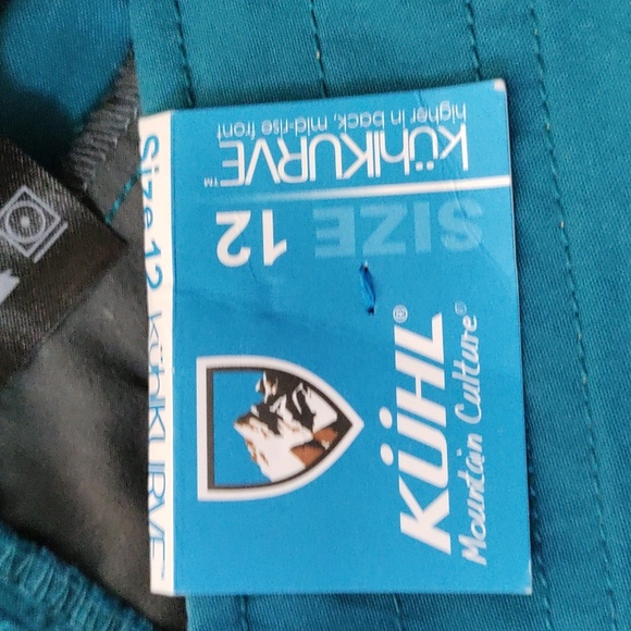 01563 Kuhl Lagoon teal Spire Shorts 12 NEW - Picture 15 of 16
